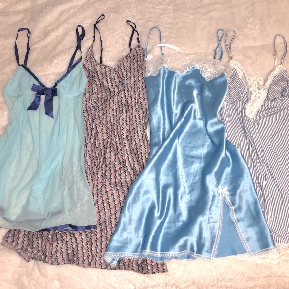 Bundle of 4 VS Angels+Silk Teddies/Slips Lingerie